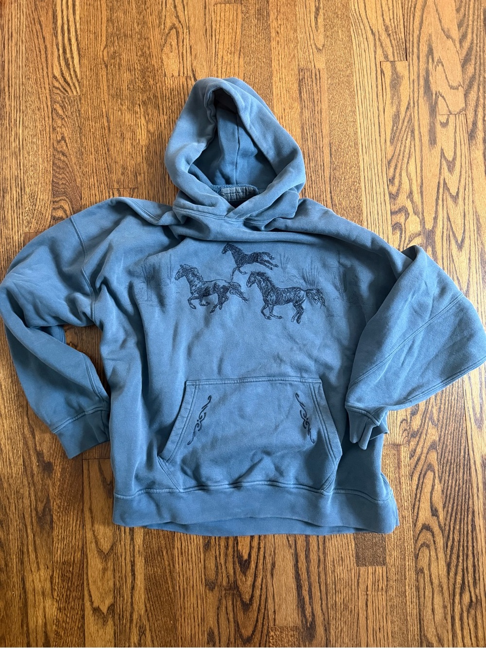 Abercrombie & Fitch Oversized Horse Graphic Hooded Sweatshirt